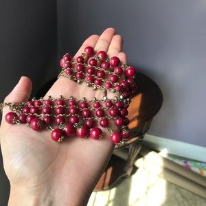 Red beaded necklace
